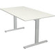 Bureau kerkmann 11021010 in hoogte verstelbaar wit, zilver
