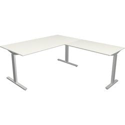 Bureau kerkmann 11023010 form 2 wit, zilver