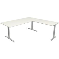 Hoekbureau kerkmann 11023110 form 2 wit, zilver