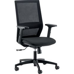 Bureaustoel like 1lika05tyc hout, kunststof, metaal, stof zwart