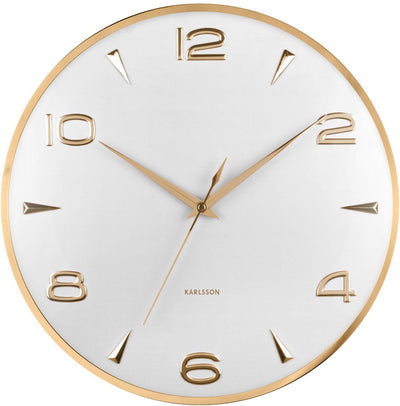 Karlsson wandklok sienna glow - wit - 40.6x5x40.6cm - wandklok scandinavisch