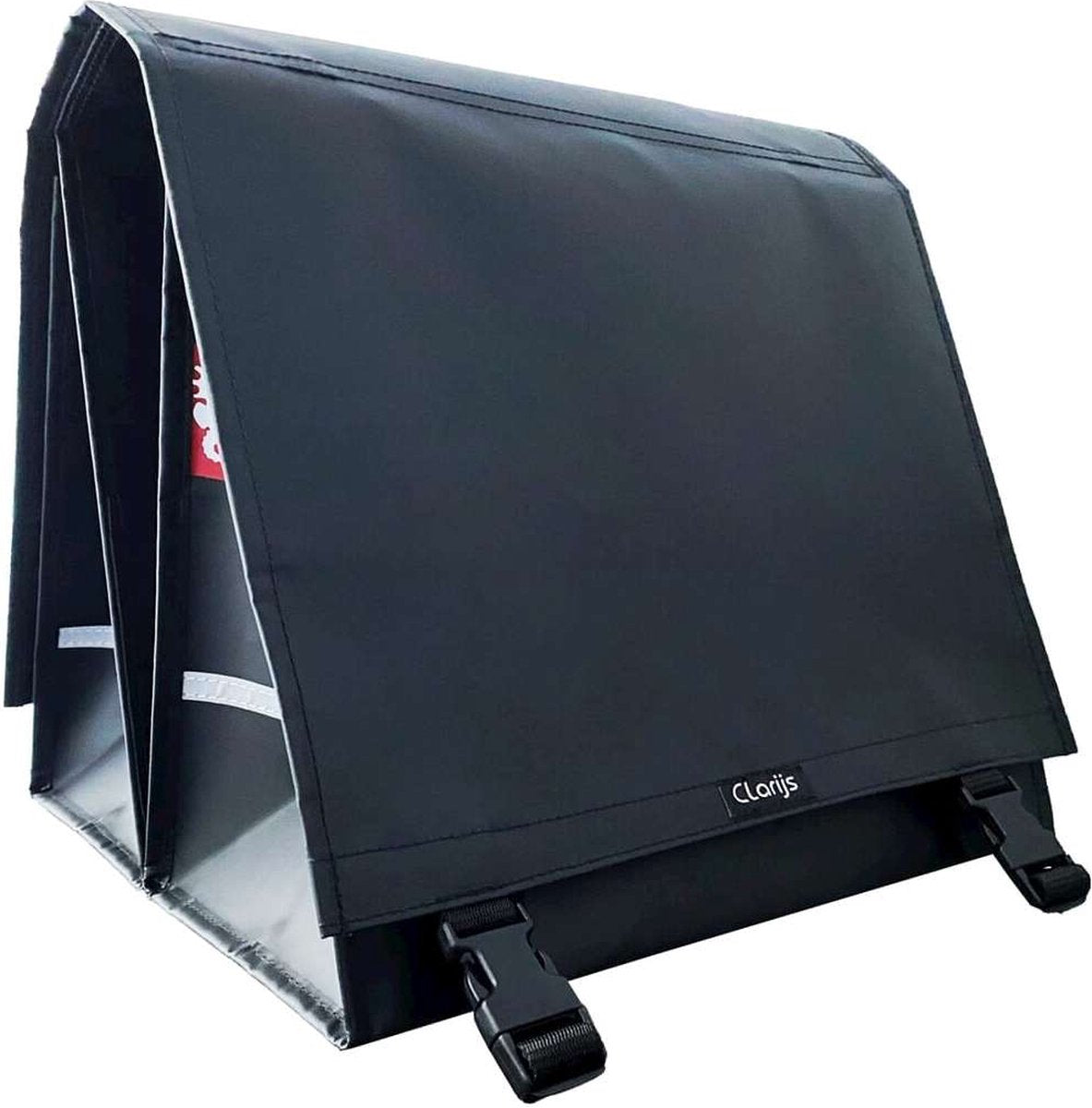 Clarijs fietstas dubbel xl pvc 46l met uitsparing matt zwar