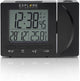 Bresser explore scientific rdp1001 radio gestuurde digitale projectiewekker | groot display | dag - datum aanduiding | thermometer | zwart