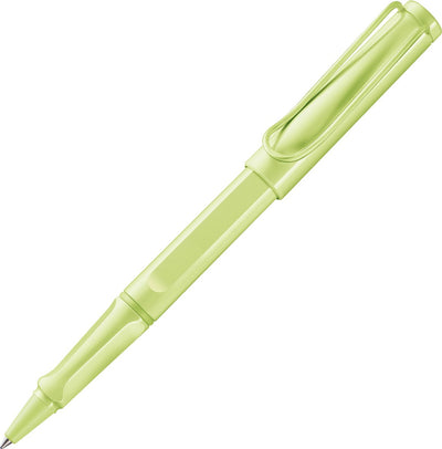 Lamy safari springgroene rollerbalpen - met ergonomische greep lijndikte m - behuizing van robuust asa-kunststof - met vulling m 63 in zwart