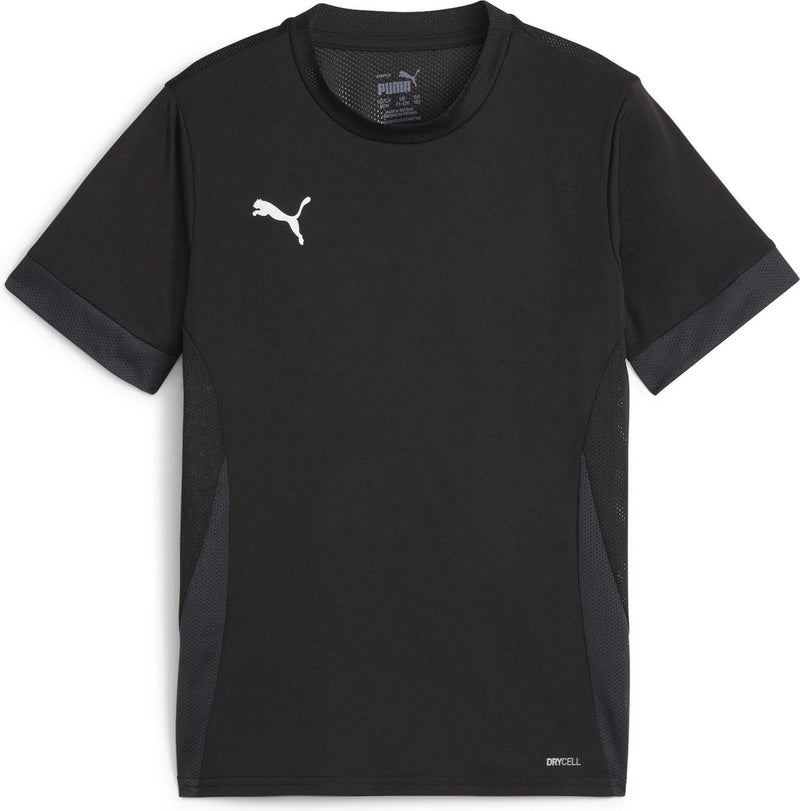 Puma teamgoal matchday jersey jr unisex sportshirt - black- white-flat dark gray