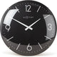 Nextime basic dome – wandklok – 35 cm – bol glas – zwart