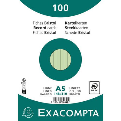 Indexkaarten exacompta 10848se groen papier