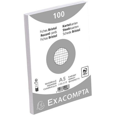 Indexkaarten exacompta 10208e wit papier