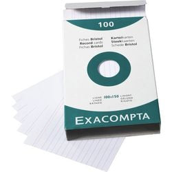 Indexkaarten exacompta 13802x wit papier