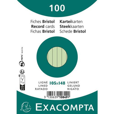 Indexkaarten exacompta 10849se groen papier
