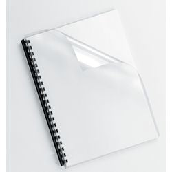 Pack 100 binding cover transparent 53763 fellowes pvc a4