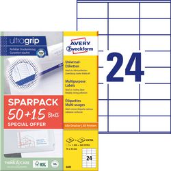 Avery etiketten zweckform wit