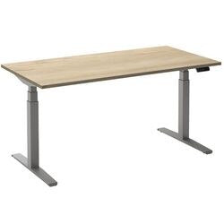 Zit-sta-bureau ceha ade2plhl128q9006rew eiken wit melamine, metaal