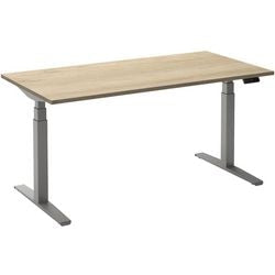 Zit-sta-bureau ceha ade2plhl168q9006rew eiken wit melamine, metaal