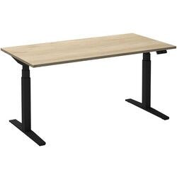 Zit-sta-bureau ceha ade2plhl188q9005rew eiken wit melamine, metaal
