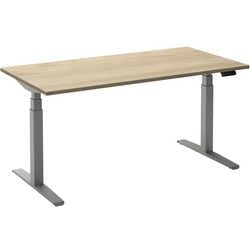 Zit-sta-bureau ceha ade2plhl189q9006rew eiken wit melamine, metaal