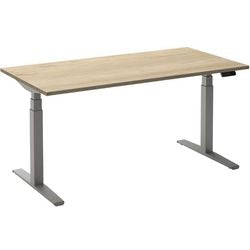 Zit-sta-bureau ceha ade2plme148q9006rew eiken wit melamine, metaal