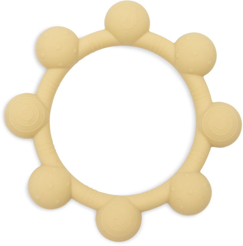Jollein bijtring siliconen - speelgoed baby - sun - vanilla