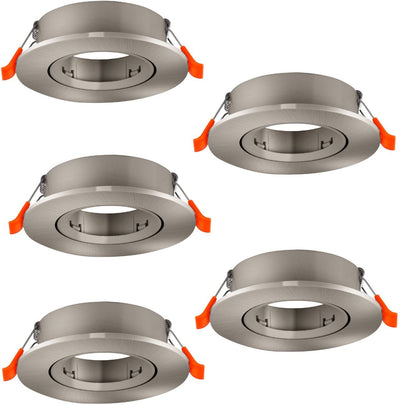 Eglo barranco inbouwspot - gu10 - ø 9 cm - grijs - set van 5 stuks - kantelbaar
