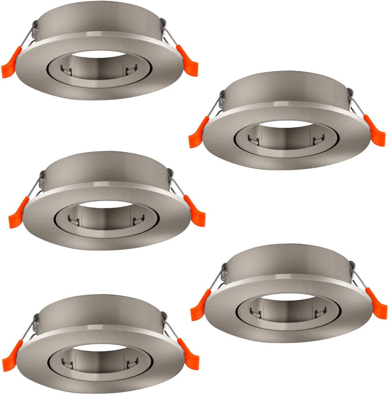 Eglo barranco inbouwspot - gu10 - ø 9 cm - grijs - set van 5 stuks - kantelbaar