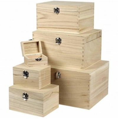Creativ company http: www.cchobby.nl set-houten-dozen-h-5-7-9-11-13-15-cm-l-8-11-8-15-8-20-24-27-7-cm-b-5-8-8-8-12-15-18-21-cm-6-stuk-1-set