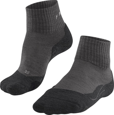 Falke tk2 wool short anti-blaar dik wol functioneel materiaal wandelsokken dames grijs - maat 41-42
