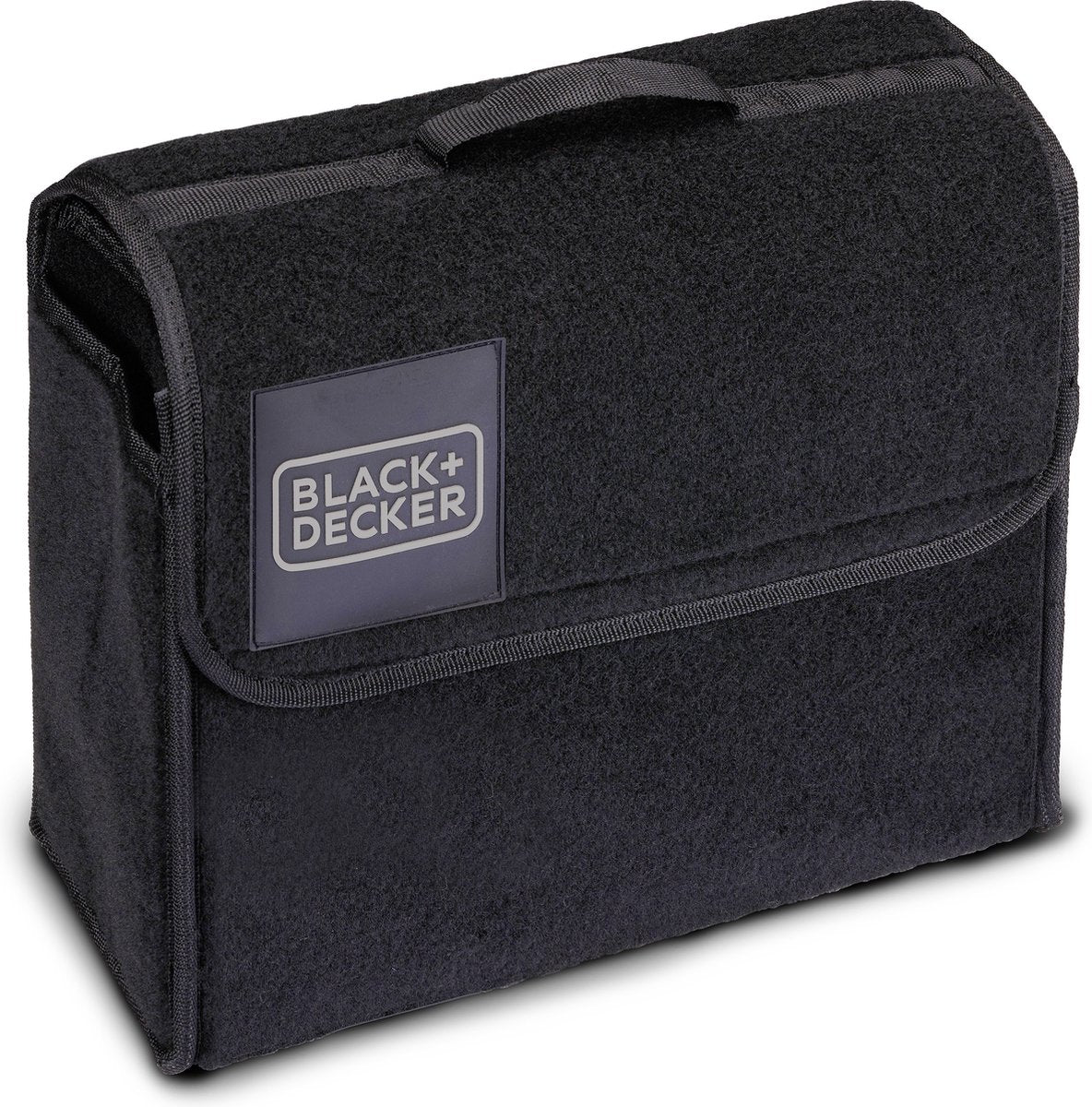 Black+decker auto organizer - 29 x 15 x 30 cm - met klittenband - handvat - zwart