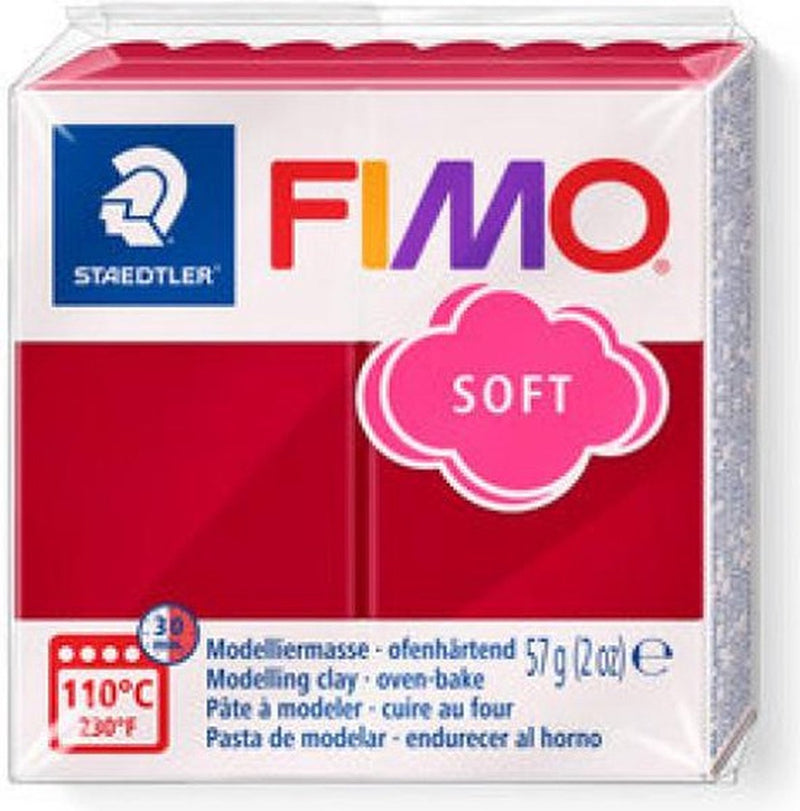 Fimo soft boetseerklei 57 g kersrood