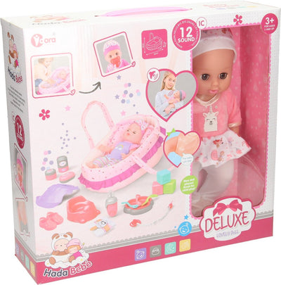 Lobbes speelgoed bv deluxe poppenset draagbed