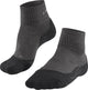 Falke tk2 wool short anti-blaar dik wol functioneel materiaal wandelsokken dames grijs - maat 35-36