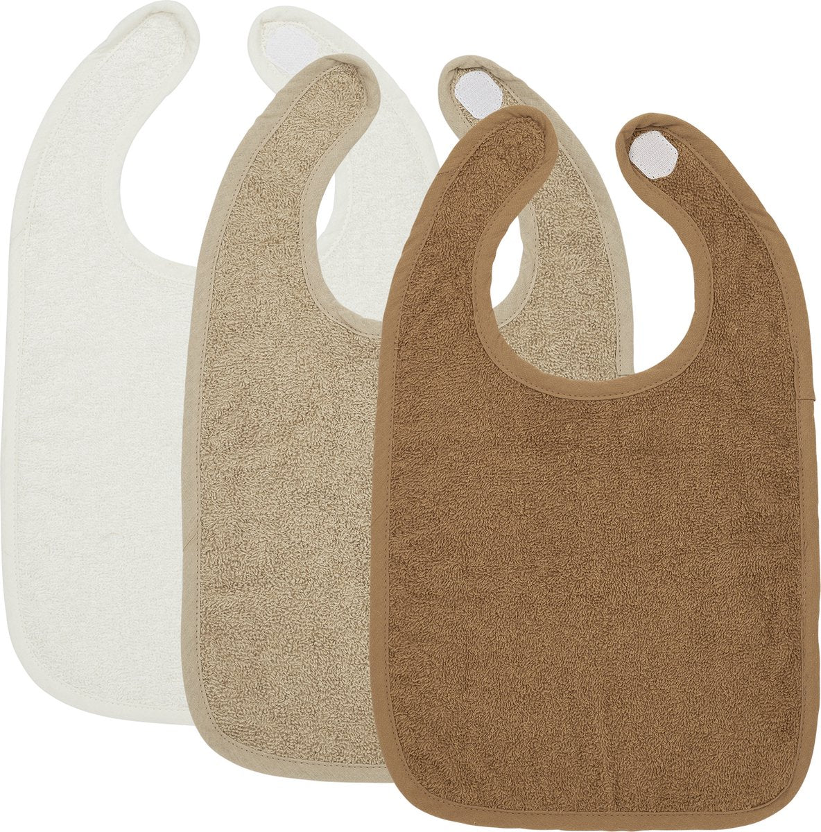 Meyco baby uni slab - 3-pack - badstof - offwhite sand toffee