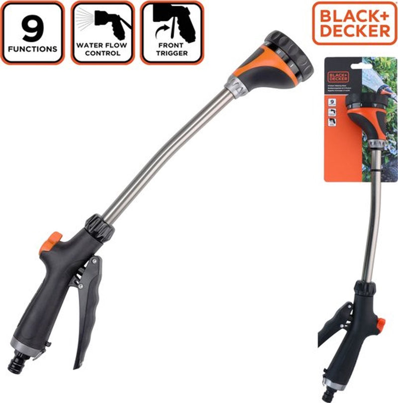 Black+decker plantensproeier lange steel - 9 standen - 50 cm - zwart oranje