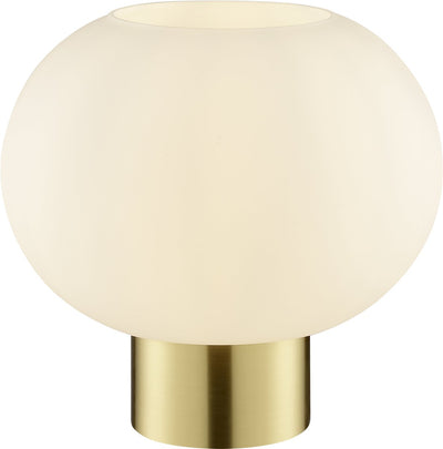 Brilliant fanny - tafellamp - e27 max 1x20w - geborsteld messing wit