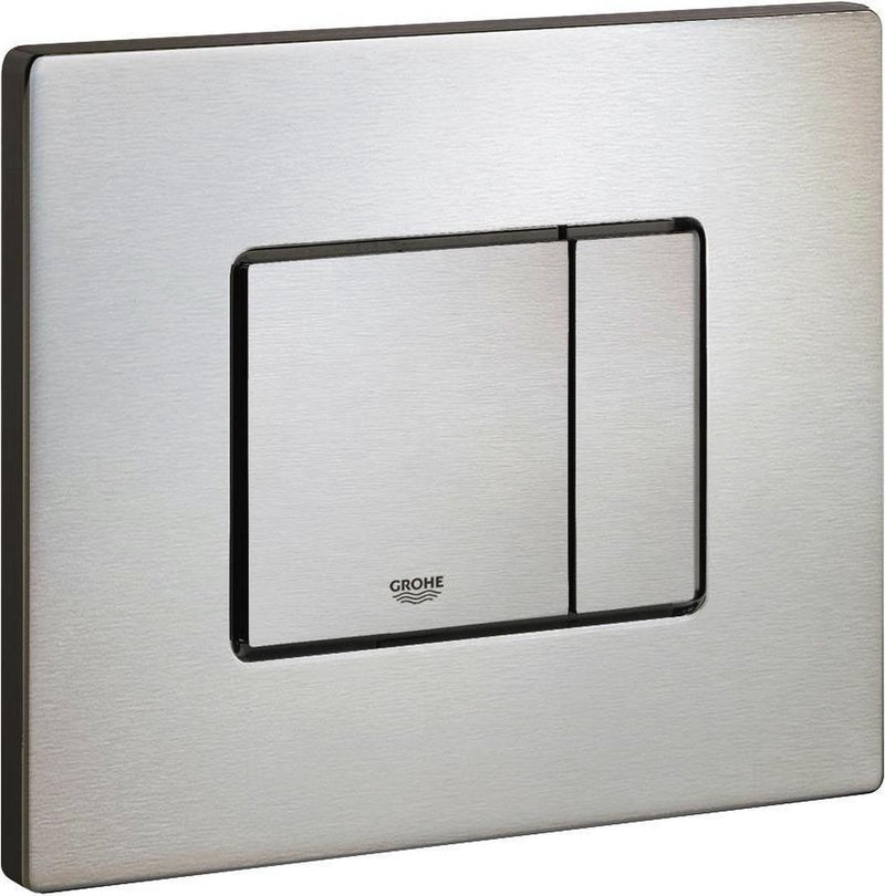 Grohe skate cosmopolitan bedieningspaneel toilet - horizontaal - dual flush - rvs
