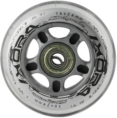 Nils extreme - pu wielen - 76x24 mm - transparant - inclusief abec-7 lagere