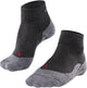 Falke tk5 short anti-blaar dun wol functioneel materiaal wandelsokken dames grijs - maat 35-36