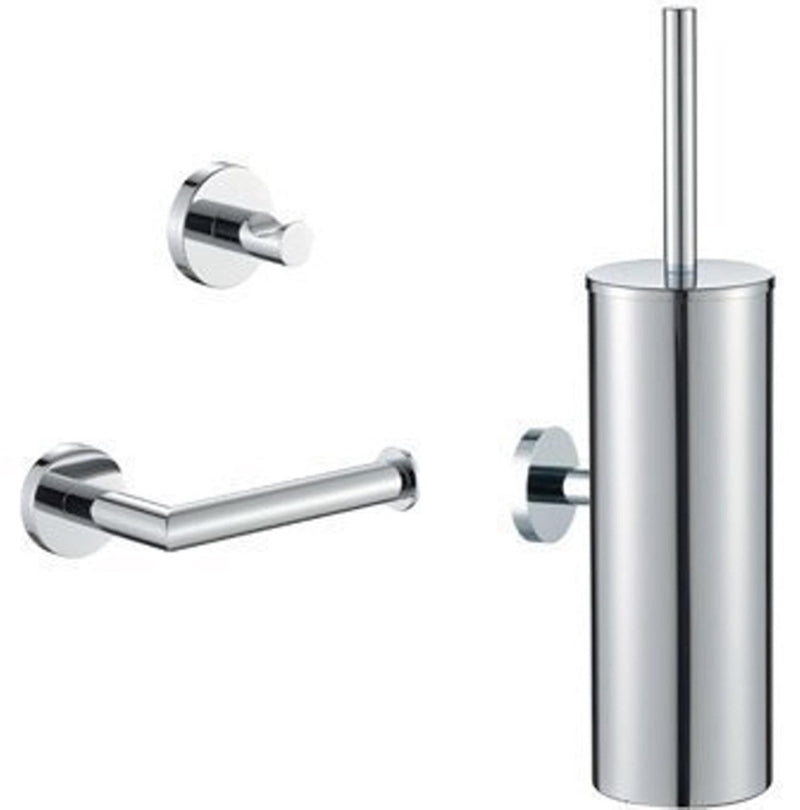 Plieger vigo toiletset accessoires – wc borstel – wc rolhouder – handdoekhaakje - 10 jaar garantie – chroom