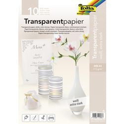 Overtrekpapier folia a4 115 g m² wit 10 vellen