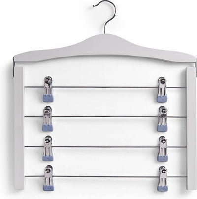 Zeller houten knijphanger 4 niveaus wit hout