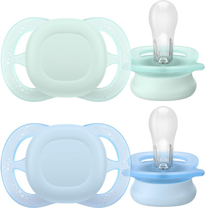 Philips avent ultra start – bpa-vrije siliconen fopspeen (0-2 mnd) – symmetrisch ontwerp – 2 stuks - scf075 12