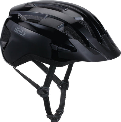 Bbb cycling racefiets helm - large: 58 - 62 cm - wielrennen, mtb stadfiets - wasbare padding - met bevestiging achterlicht - fietshelm dames heren - glanzend zwart - condor 2.0 bhe-173