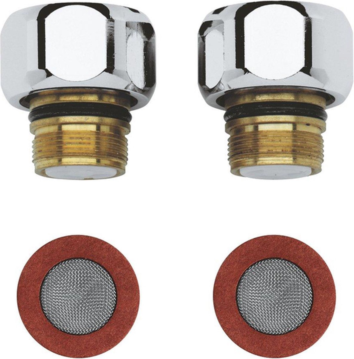 Grohe terugslagklep set - 2 stuks - chroom - 47189000