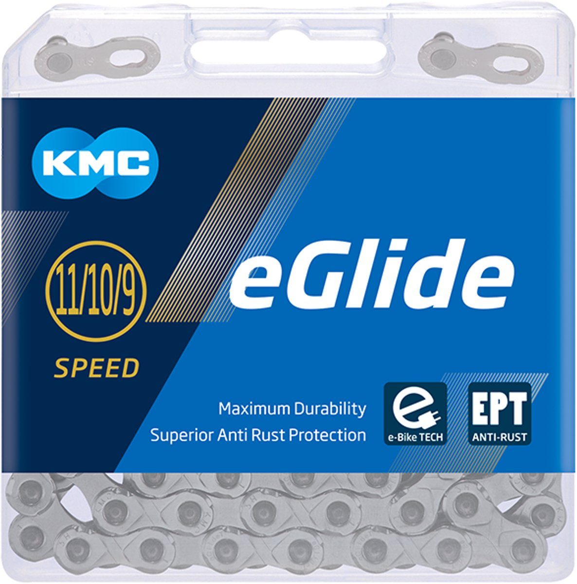 Kmc eglide ept cues ketting zilver 118 links 11s