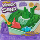 Kinetic sand - zandbak-set met 454 g groen origineel opbergzandbak 4 vormen en gereedschap - sensorisch speelgoed