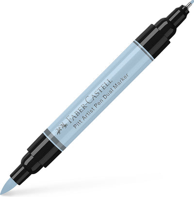 Faber-castell tekenstift - pitt artist pen - 148 ijsblauw - duomarkers - dubbelzijdige stift - fc-162148
