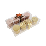 Kaarsen metallic glitter 5cm set van 4 - afbeelding 2