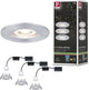 Paulmann led-inbouwlamp nova mini coin basisset star ip44 rond 65 mm coin 3x4w 3x310lm 230v 2700k alu gedraaid
