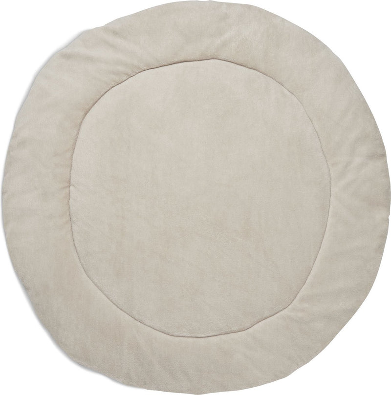 Jollein - boxkleed rond (nougat) - basic knit - katoen - speelkleed baby - 95cm