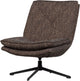 Woood milaro draaifauteuil - polyester - bruin melange - 88x75x94