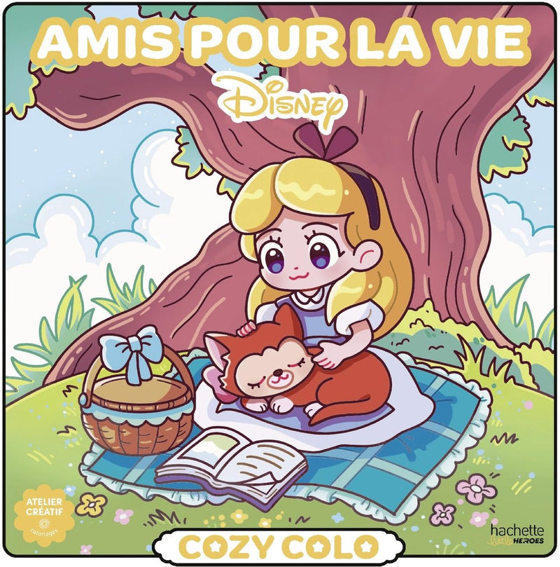Hachette heroes atelier créatif disney cozy colo disney - amis pour la vie - hachette - kleurboek voor volwassenen